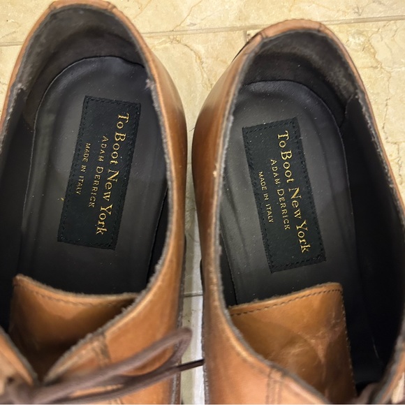 To Boot slightly distressed cognac lace up shoes - Picture 3 of 5